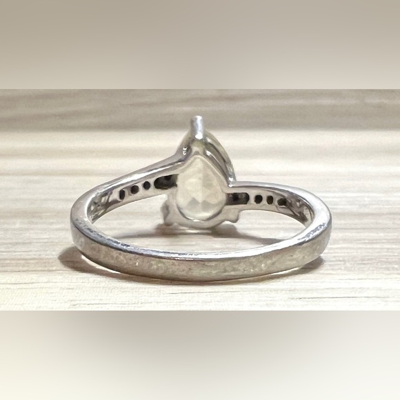 Designer TGGC Sterling Silver Prasiolite & White Topaz Ring, Size 8.75, 3.1g - Picture 4 of 11